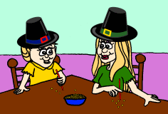 Phicture of girls playing Thanksgiving games
