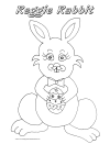 Easter coloring picture of Reggie Rabbit