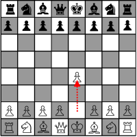 Sample Chess Game - White's first move