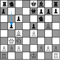 Sample Chess Game - Black's ninth move