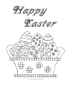 Easter egg basket coloring picture 1