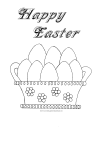 Easter egg basket coloring picture 2