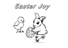 Easter coloring picture of Rabbit and Chick